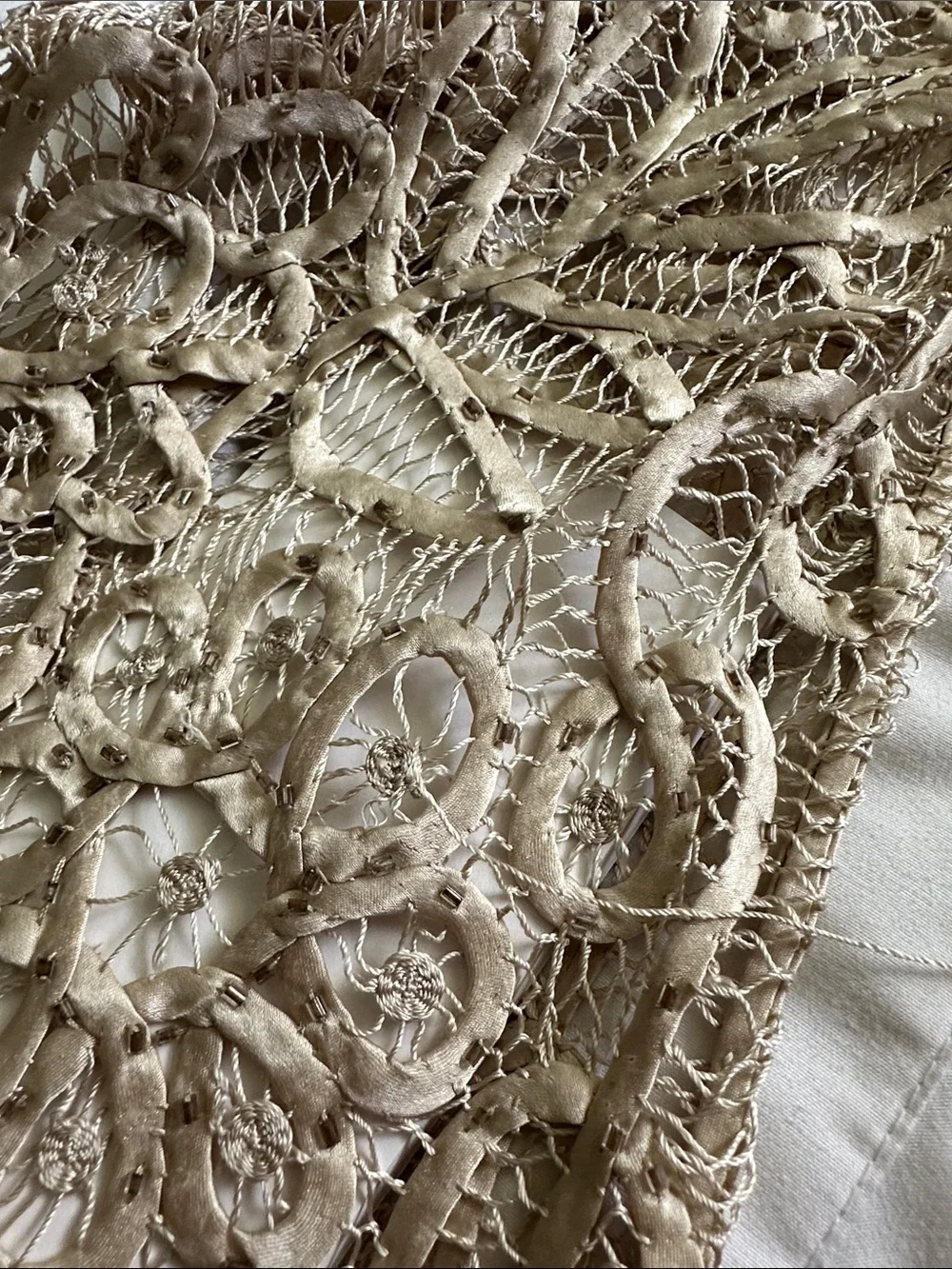 Soulmates Cream Crochet Lace Silk Jacket - Picture 8 of 8